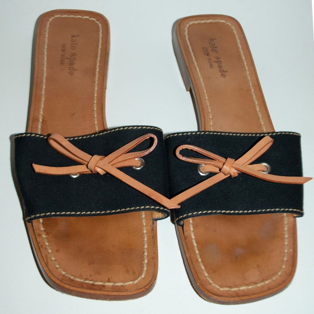 Vintage Kate Spade NY Square Toe Slides Sandals